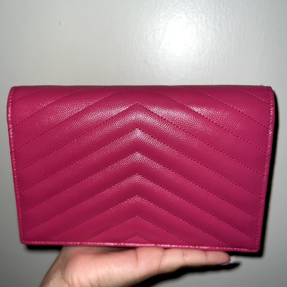 Yves Saint Laurent Fuchsia Quilted Clutch - Picture 2 of 5